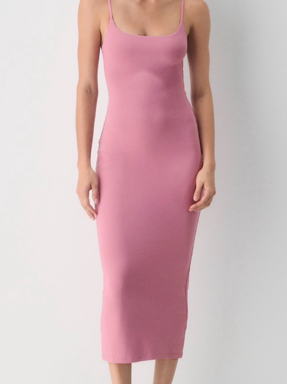 Aritzia Contour Maxi Dress in Frozen Berry Color Medium Size